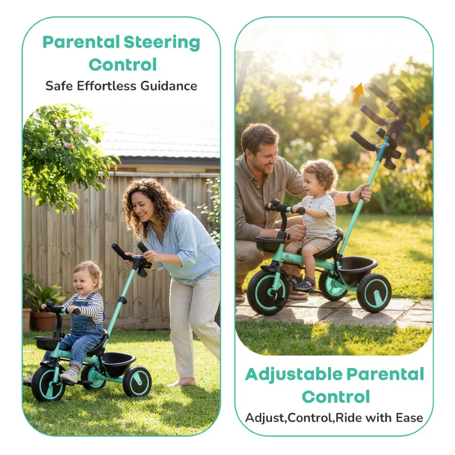 Tiny Toes R20 Plus Tricycle for Kids with Safety Certification, Plug-and-Play Design, Rubber Wheels & Steel Frame - Image 4