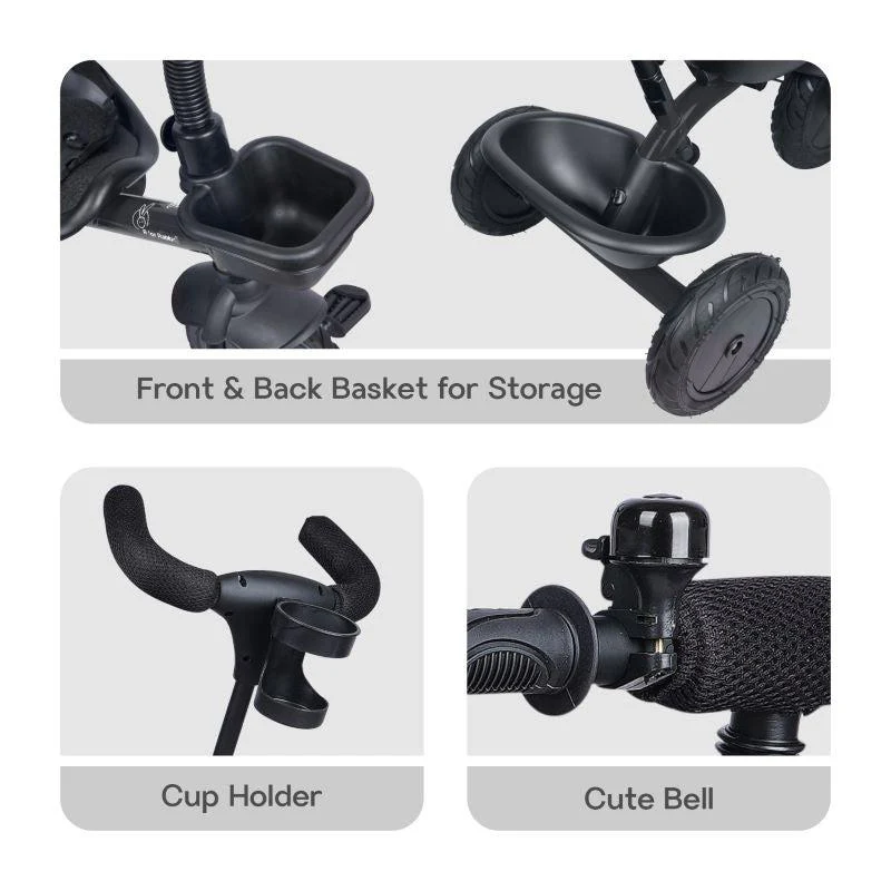 Tiny Toes T20 Plus Tricycle - 2 in 1, Rubber Wheels, Adjustable Parental Control, Cup Holder - Image 13