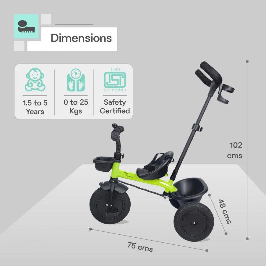 Tiny Toes T20 Plus Tricycle - 2 in 1, Rubber Wheels, Adjustable Parental Control, Cup Holder - Image 28