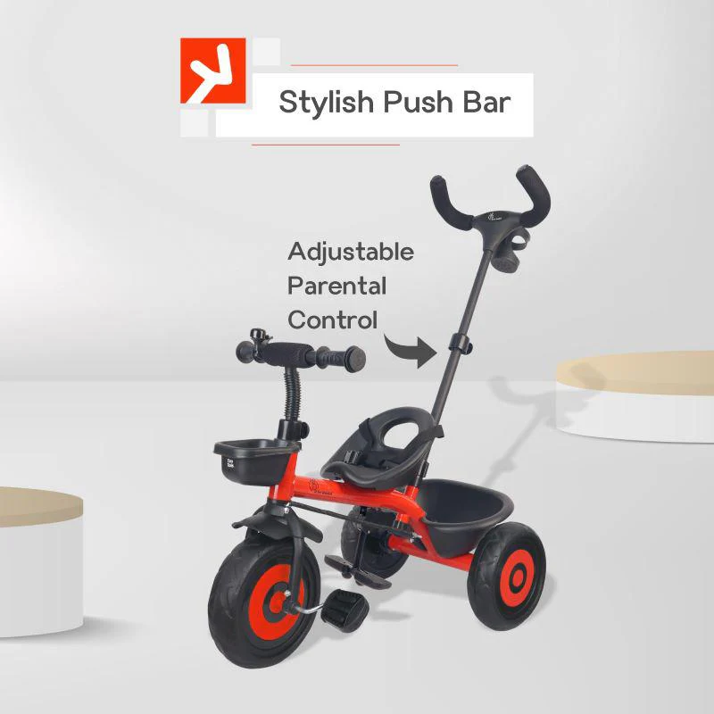 Tiny Toes T20 Plus Tricycle - 2 in 1, Rubber Wheels, Adjustable Parental Control, Cup Holder - Image 3