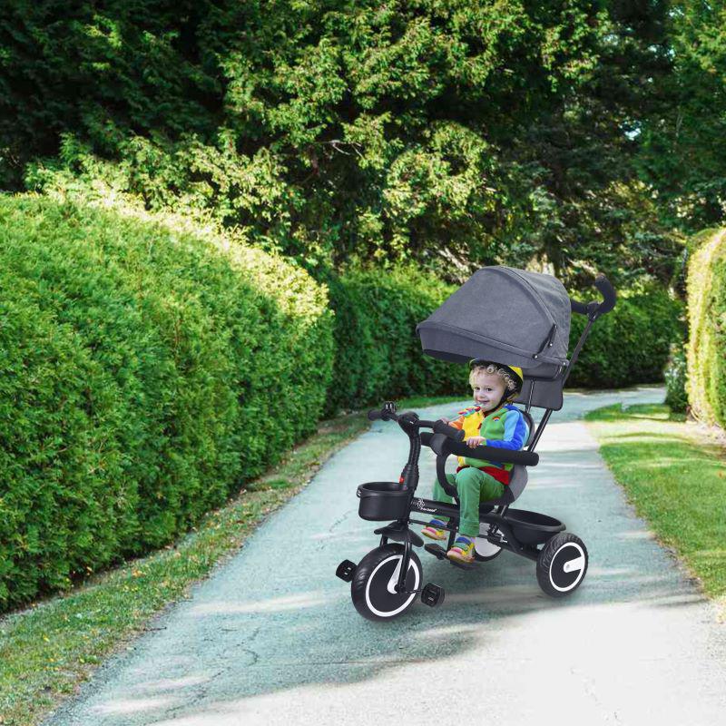 Tiny Toes T30 Ace Tricycle - 3 in 1, Adjustable Parental Control & Canopy, Front & Rear Basket - Image 22