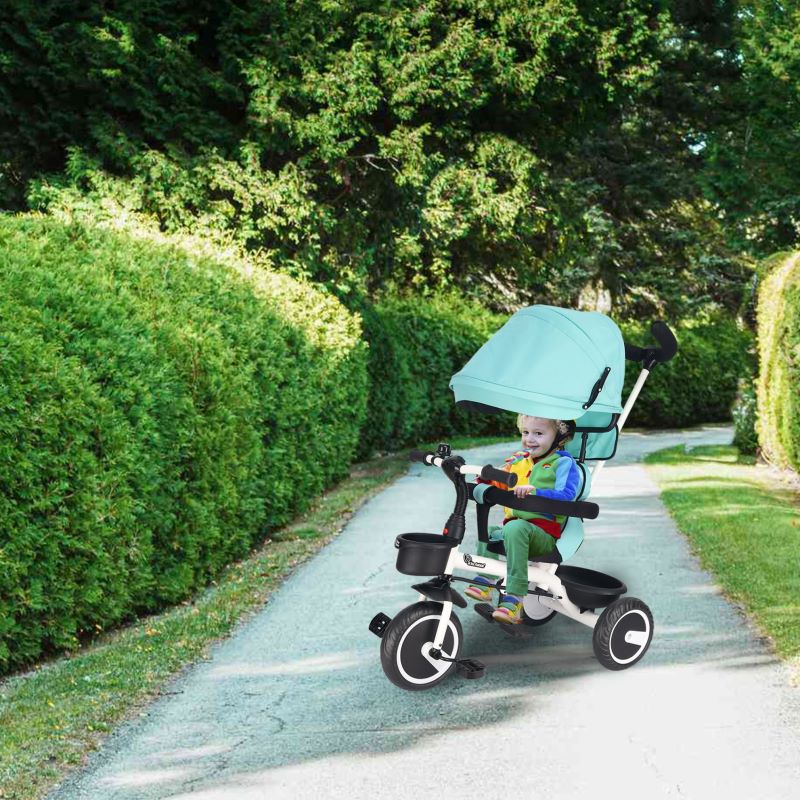 Tiny Toes T30 Ace Tricycle - 3 in 1, Adjustable Parental Control & Canopy, Front & Rear Basket - Image 27