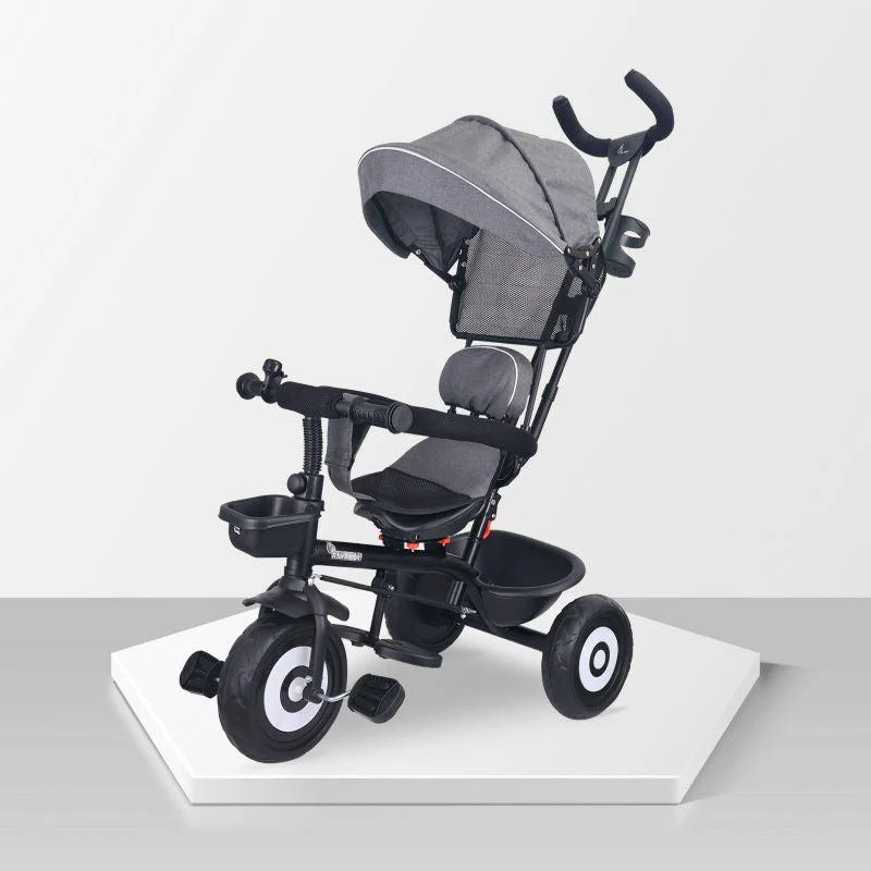 Tiny Toes T40 Ace Tricycle - EVA Wheels, 360 Rotatable Seat, Adjustable Canopy, Parental Control, Front & Rear Baskets - Image 7