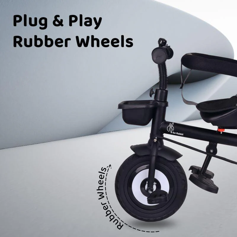 Tiny Toes T40 Plus Tricycle - Rubber Wheels, 360 Rotatable Seat, Adjustable Canopy, Parental Control, Front & Rear Baskets, 1.5-5 years - Image 8