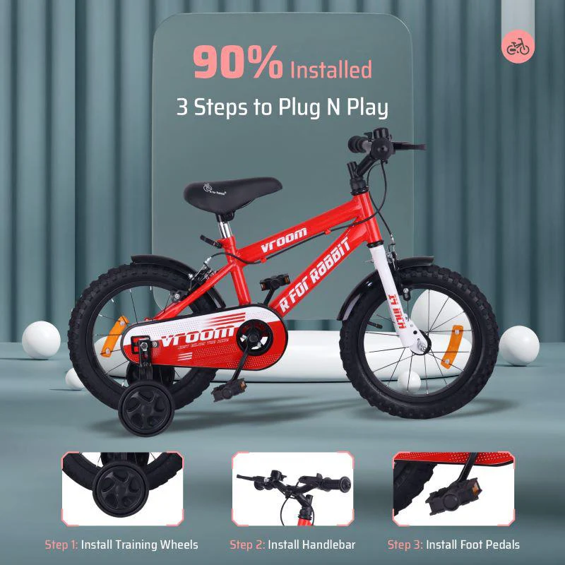 Vroom Bicycle For Kids 14 Inch With 90% Plug and Play For Ease of Installation - Image 11