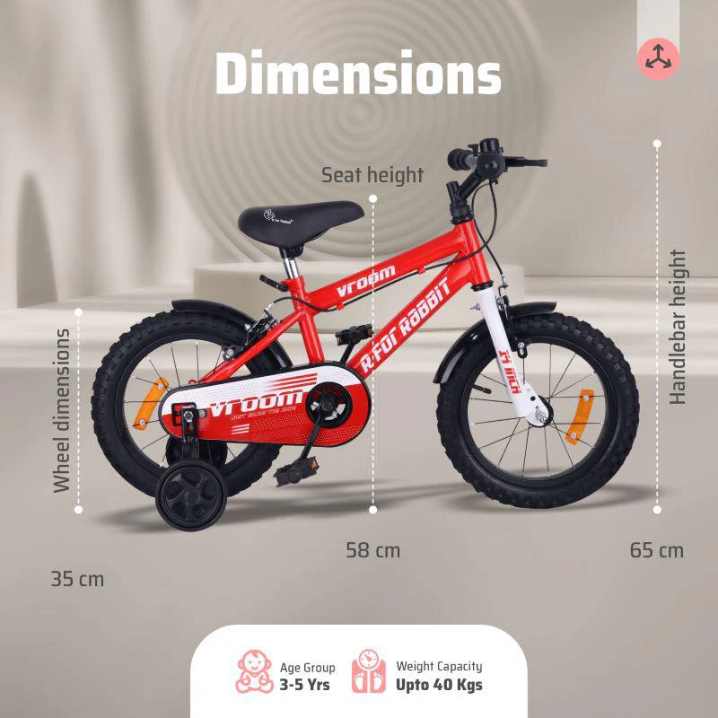 Vroom Bicycle For Kids 14 Inch With 90% Plug and Play For Ease of Installation - Image 14