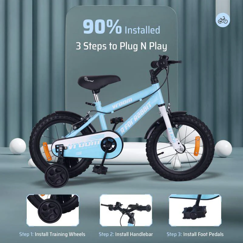 Vroom Bicycle For Kids 14 Inch With 90% Plug and Play For Ease of Installation - Image 3