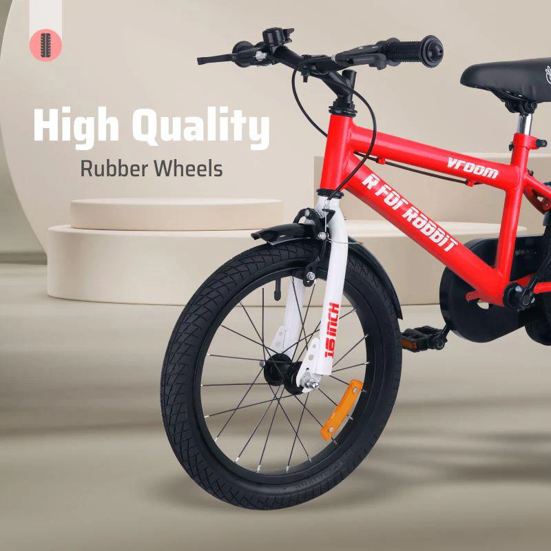 Vroom Bicycle For Kids 16 Inch With 90% Plug And Play For Ease Of Installation, Wide Training Wheels, Adjustable Seat, 4-7yrs, Upto 40kgs - Image 15